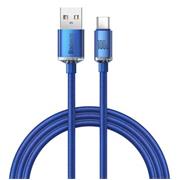 Baseus CAJY000403 Crystal Shine Series Datový Kabel USB - USB-C 100W 1,2m Blue