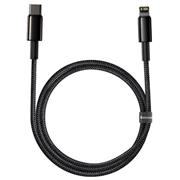 Baseus CATLWJ-A01 Tungsten Gold Fast Charge Kabel USB-C to Lightning  20W 2m Black