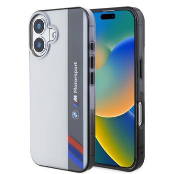 BMW IML Motorsport Vertical Stripe Zadní Kryt pro iPhone 16 Grey