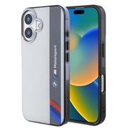 BMW IML Motorsport Vertical Stripe Zadní Kryt pro iPhone 16 Grey