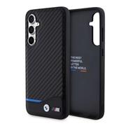 BMW M PU Carbon Blue Line Zadní Kryt pro Samsung Galaxy S23 FE Black