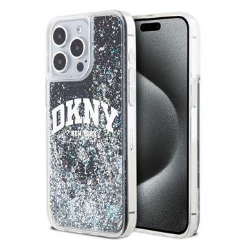 DKNY Liquid Glitter Arch Logo Zadní Kryt pro iPhone 13 Pro Max Black