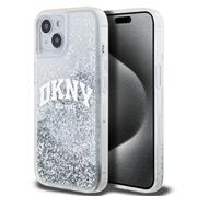 DKNY Liquid Glitter Arch Logo Zadní Kryt pro iPhone 14 Transparent