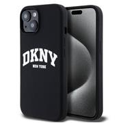 DKNY Liquid Silicone Arch Logo MagSafe Zadní Kryt pro iPhone 15 Black