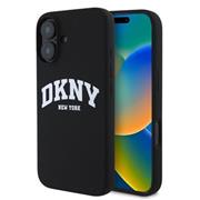 DKNY Liquid Silicone Arch Logo MagSafe Zadní Kryt pro iPhone 16 Black