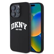 DKNY Liquid Silicone Arch Logo MagSafe Zadní Kryt pro iPhone 16 Pro Black