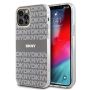 DKNY PC/TPU Repeat Pattern Tonal Stripe Magsafe Zadní Kryt pro iPhone 12/12 Pro Beige