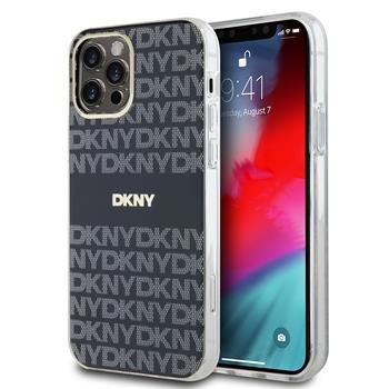 DKNY PC/TPU Repeat Pattern Tonal Stripe Magsafe Zadní Kryt pro iPhone 12/12 Pro Black