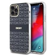 DKNY PC/TPU Repeat Pattern Tonal Stripe Magsafe Zadní Kryt pro iPhone 12/12 Pro Black