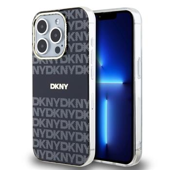 DKNY PC/TPU Repeat Pattern Tonal Stripe Magsafe Zadní Kryt pro iPhone 15 Pro Black