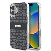 DKNY PC/TPU Repeat Pattern Tonal Stripe Magsafe Zadní Kryt pro iPhone 16 Black