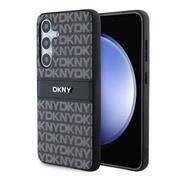 DKNY PC/TPU Repeat Pattern Tonal Stripe Zadní Kryt pro Samsung S24 Black