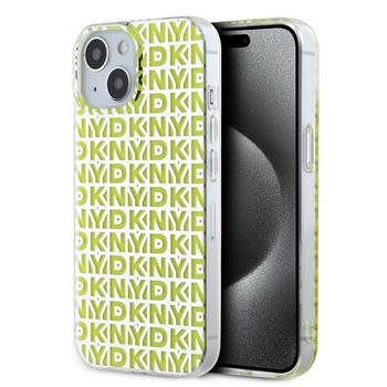 DKNY PC/TPU Repeat Pattern Zadní Kryt pro iPhone 15 Yellow