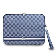 DKNY PU Leather Checkered Pattern and Stripe Obal na Notebook 13/14" Blue