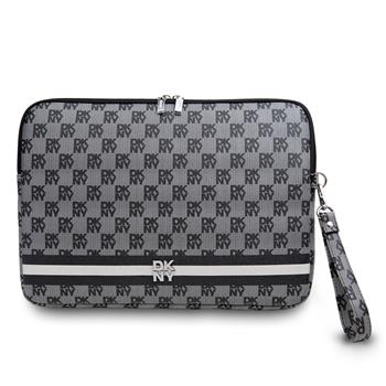 DKNY PU Leather Checkered Pattern and Stripe Obal na Notebook 15/16" Black