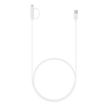 EP-DG930DWE Samsung Combo microUSB Datový Kabel s redukcí USB-C 1.5m White (Bulk)