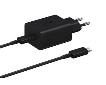 EP-T1510EBE + EP-DA705BBE Samsung 15W Cestovní nabíječka + USB-C/USB-C Datový Kabel Black (OOB Bulk)