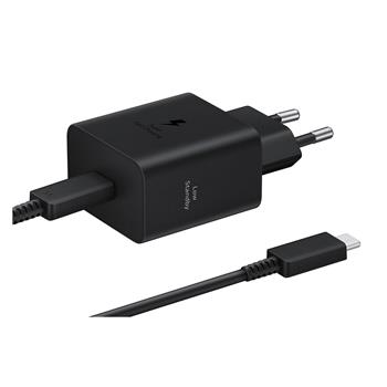 EP-T4511XBE Samsung USB-C 45W Cestovní nabíječka + USB-C Datový Kabel Black