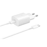 EP-TA800XWE Samsung 25W Cestovní nabíječka + USB-C Datový Kabel White