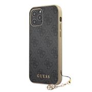 Guess 4G Charm Zadní Kryt pro iPhone 12/12 Pro 6.1 Grey