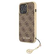 Guess 4G Charm Zadní Kryt pro iPhone 13 Pro Brown