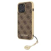 Guess 4G Charm Zadní Kryt pro iPhone 13 Pro Max Brown