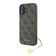 Guess 4G Charm Zadní Kryt pro iPhone 16 Plus Tone on Tone Brown