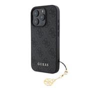 Guess 4G Charm Zadní Kryt pro iPhone 16 Pro Max Tone on Tone Grey