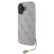 Guess 4G Charm Zadní Kryt pro iPhone 16 Tone on Tone Pink