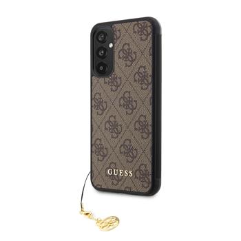 Guess 4G Charm Zadní Kryt pro Samsung Galaxy A34 5G Brown