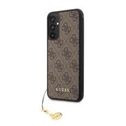 Guess 4G Charm Zadní Kryt pro Samsung Galaxy A34 5G Brown