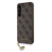 Guess 4G Charm Zadní Kryt pro Samsung Galaxy A35 5G Brown