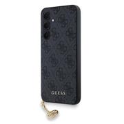 Guess 4G Charm Zadní Kryt pro Samsung Galaxy A35 5G Grey