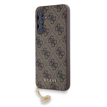 Guess 4G Charm Zadní Kryt pro Samsung Galaxy A55 Brown