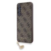 Guess 4G Charm Zadní Kryt pro Samsung Galaxy A55 Brown