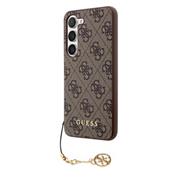 Guess 4G Charm Zadní Kryt pro Samsung Galaxy S23 Brown