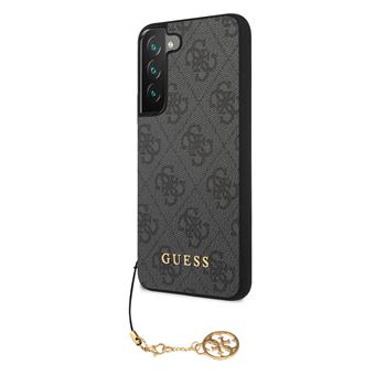 Guess 4G Charm Zadní Kryt pro Samsung Galaxy S23 Grey