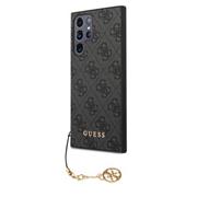 Guess 4G Charm Zadní Kryt pro Samsung Galaxy S23 Ultra Grey