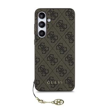 Guess 4G Charm Zadní Kryt pro Samsung Galaxy S24 FE Brown