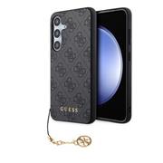 Guess 4G Charm Zadní Kryt pro Samsung Galaxy S24 Grey