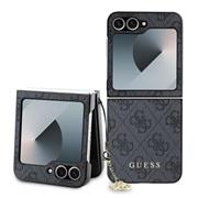 Guess 4G Charm Zadní Kryt pro Samsung Galaxy Z Flip 6 Grey