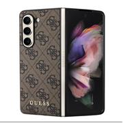 Guess 4G Charm Zadní Kryt pro Samsung Galaxy Z Fold 5 Brown