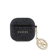 Guess 4G Script PC/PU Charm Pouzdro pro AirPods 4 Black