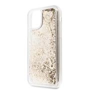 Guess Glitter Hearts Zadní Kryt pro iPhone 11 Gold