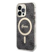 Guess IML 4G MagSafe Zadní Kryt pro iPhone 13 Pro Black