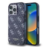 Guess IML Denim Effect MagSafe Zadní Kryt pro iPhone 16 Pro Max Dark Blue