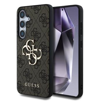 Guess PU 4G Metal Logo Zadní Kryt pro Samsung Galaxy S25 Brown