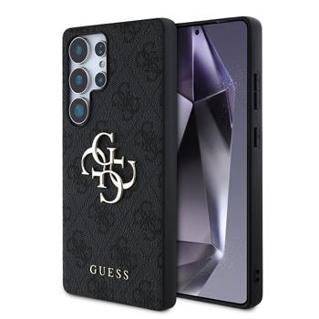 Guess PU 4G Metal Logo Zadní Kryt pro Samsung Galaxy S25 Ultra Grey