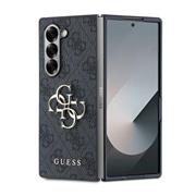 Guess PU 4G Metal Logo Zadní Kryt pro Samsung Galaxy Z Fold 6 Grey