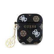 Guess PU 4G Peony Charm Pouzdro pro AirPods 1/2 Black